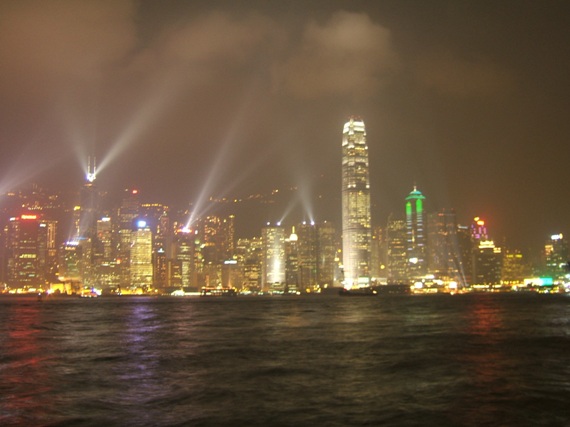 The Hong Kong laser show